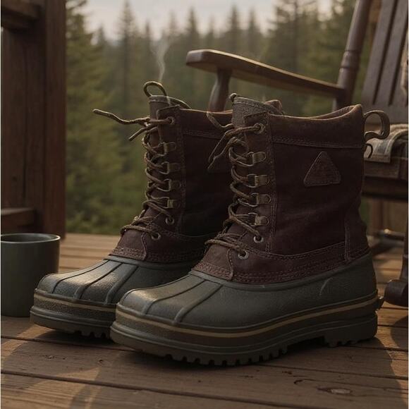 Rocky Jasper Trac Winter Hunting Insulated Boots Steel Brown Tall Mens 8 - Picture 1 of 9